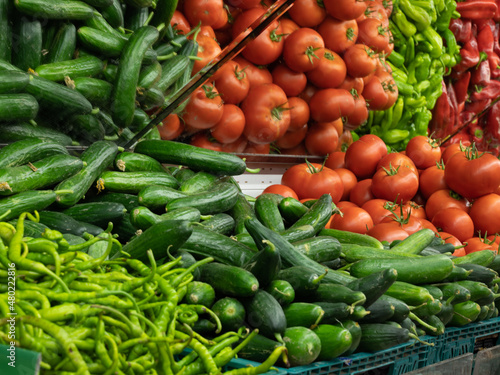 fresh vegetables at the market