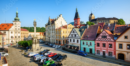 Obraz na płótnie Colorful Loket Old town, Czech Republic