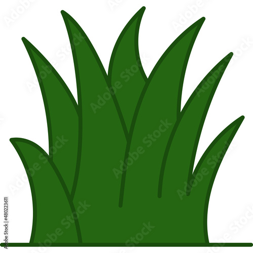 Grass Lawn Filled Outline Icon Vector