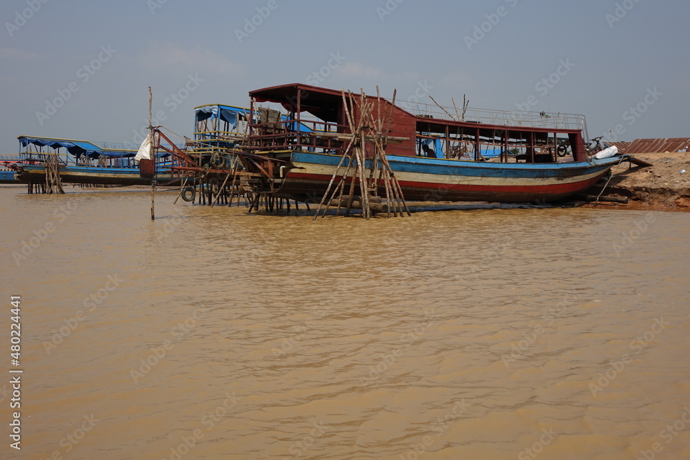 Floating village on Lake Tonle Sap, Siem Reap, Cambodia