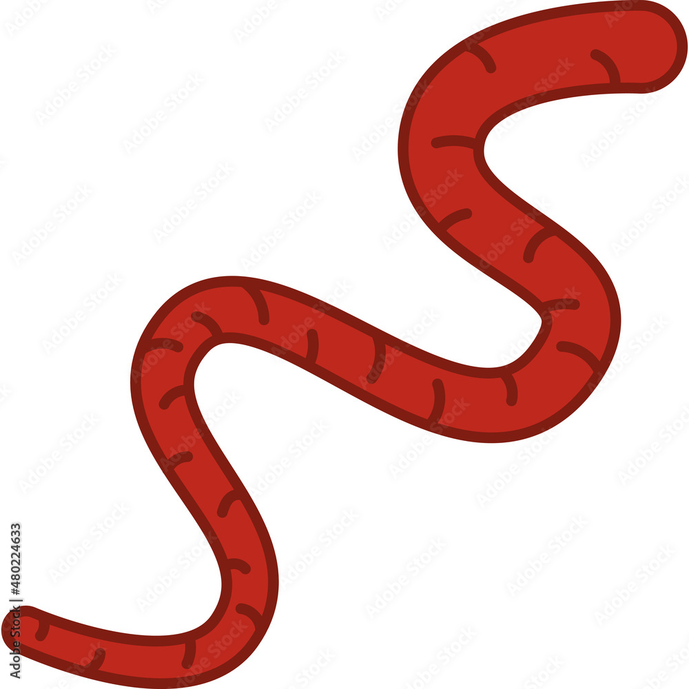 Earthworm Worm Filled Outline Icon Vector Earthworm Worm Filled Outline Icon Vector