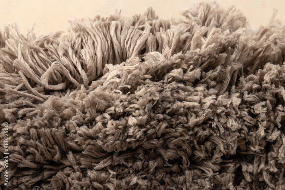 Gray chenille soft bath mat texture background. Bath Accessories. Top view. Gray chenille soft bath mat texture background. Bath Accessories. Top view.