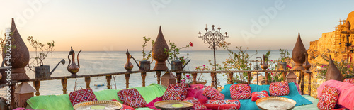 Foto Vintage Arabic oriental cafe