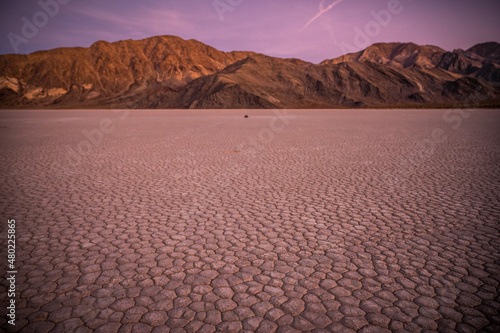 Evening Light Falls Over The Racetrack In Death Valley
