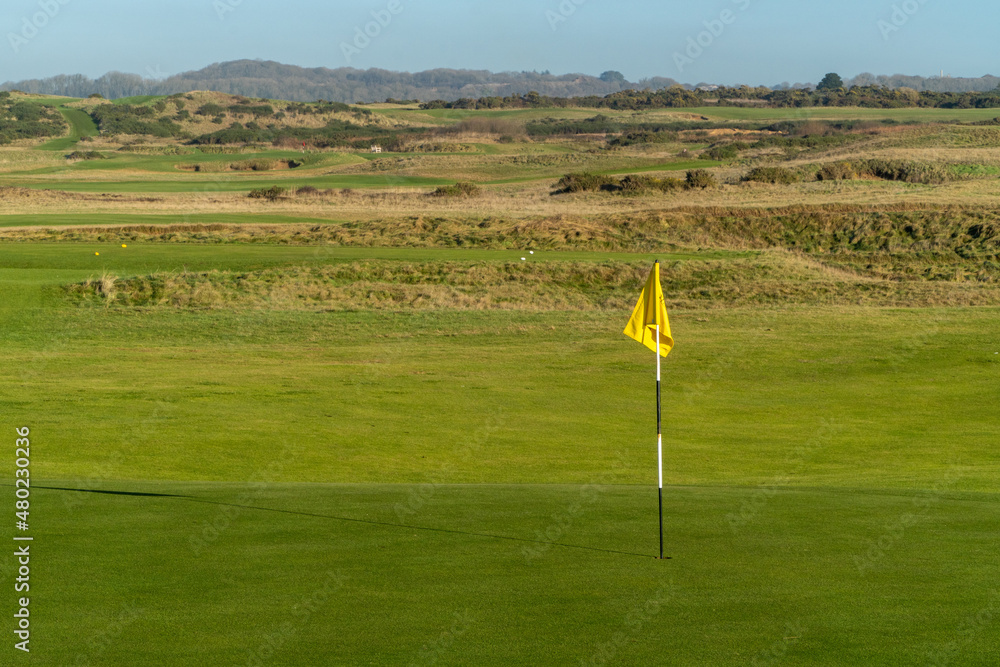 Obraz premium golf course with flag