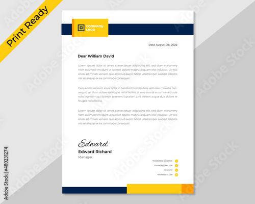 Modern, professional, clean, corporate letterhead design for business, company