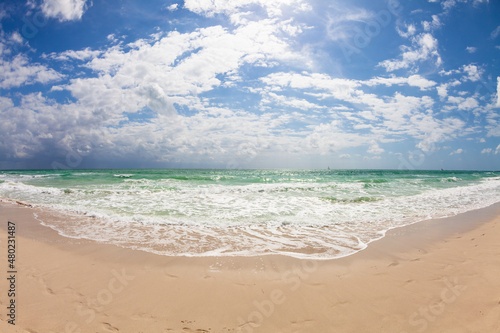 Beautiful Miami Beach on a cloudy day