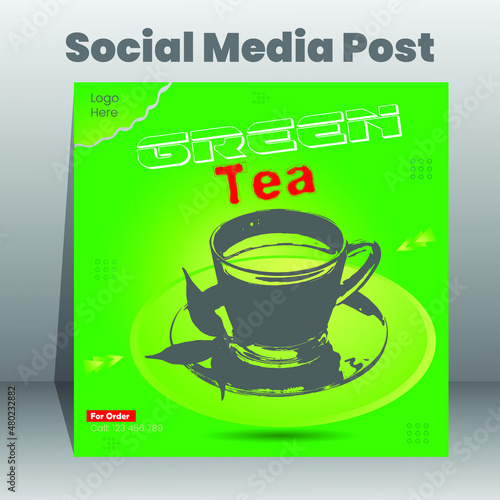 Social media post design template for Instagram Facebook marketing