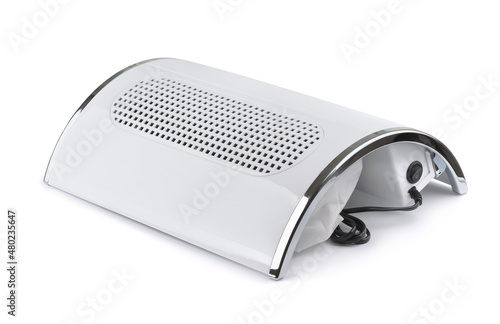 Fotografie Manicure nail dust suction collector with hand rest