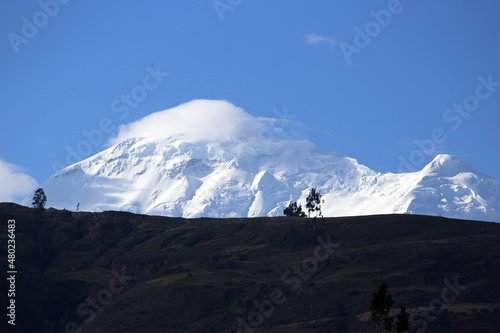 View of snowy mountains in Peru