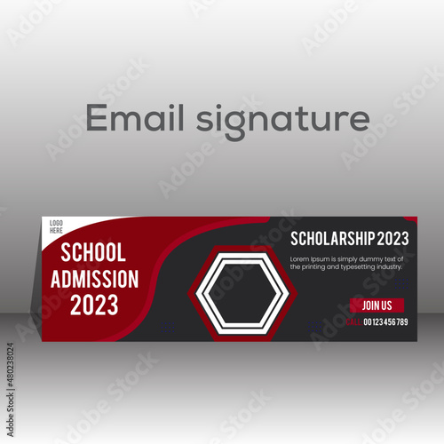 Social media cover or email signature Design template premium vector 
