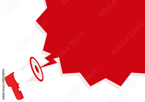 Megaphone vector. Megaphone white bubble for social media marketing concept. Vector announce for marketing. free space for text. copy space.
