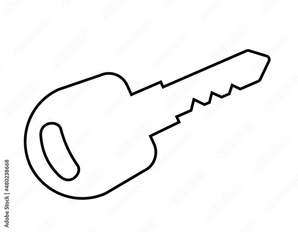 simple key linear icon, vector illustration simple key linear icon, vector illustration