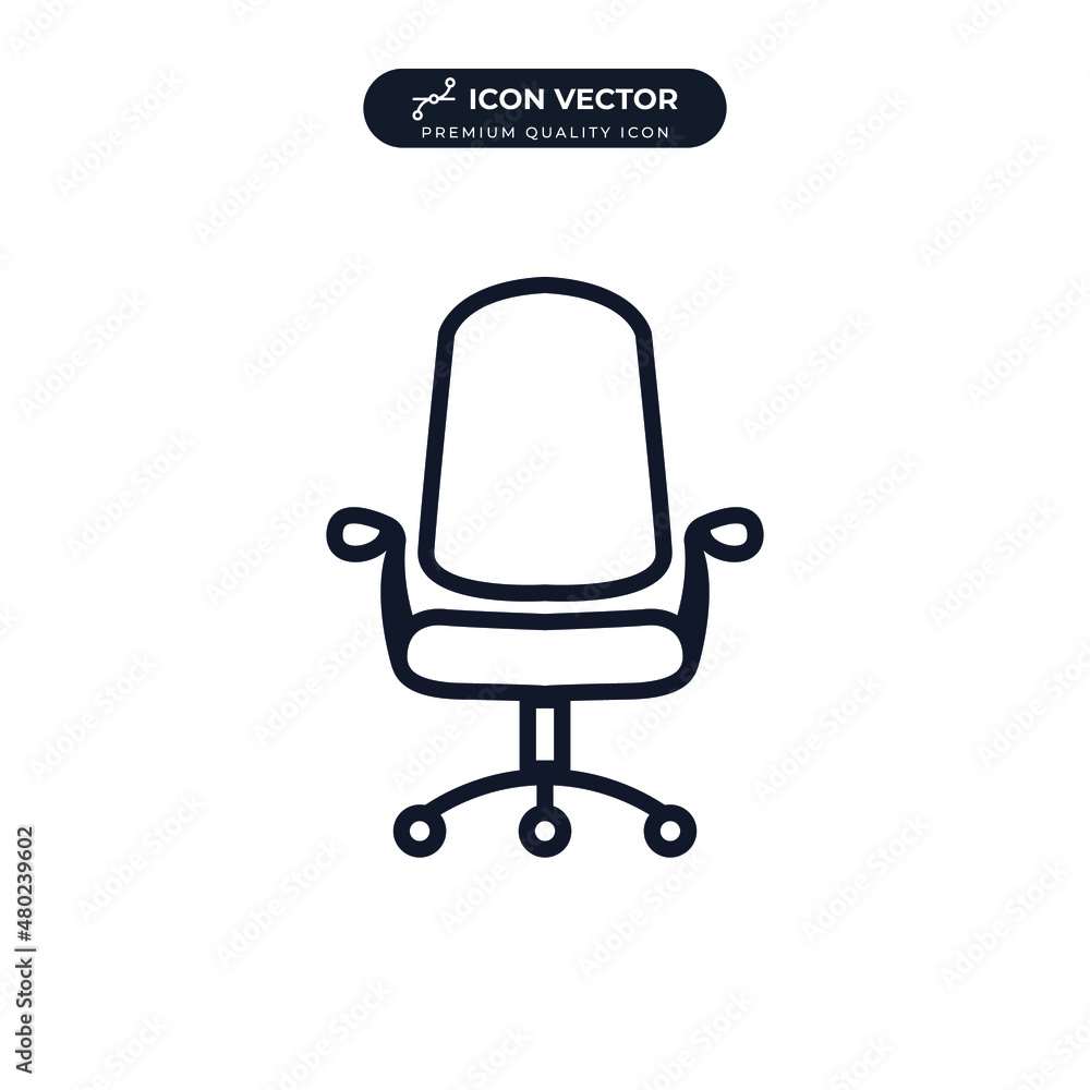 Office chair icon symbol template for graphic and web design collection logo vector illustration Office chair icon symbol template for graphic and web design collection logo vector illustration