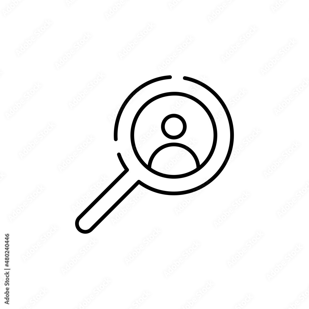 Icono de buscar persona, usuario o contacto. Lupa, buscador Icono de buscar persona, usuario o contacto. Lupa, buscador