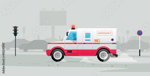 Emergency drivers break the law during traffic jams in order to rush to help the accident victims.