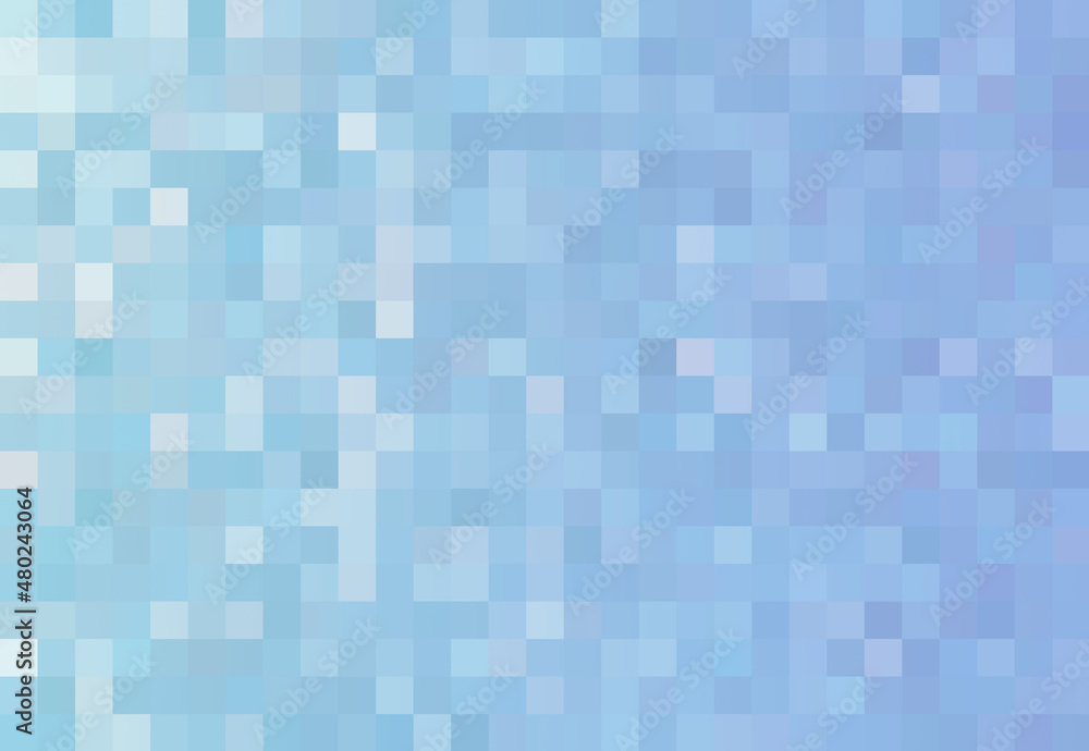 Abstract blue azure background with a grid of squares on the side to the right, mosaic, geometric pattern. Abstract blue azure background with a grid of squares on the side to the right, mosaic, geometric pattern.