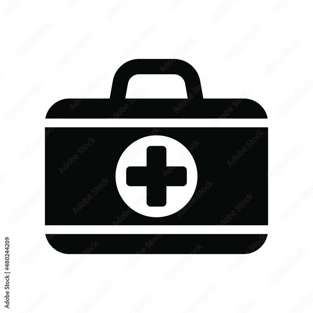 First aid box icon, medical briefcase icon vector isolated First aid box icon, medical briefcase icon vector isolated