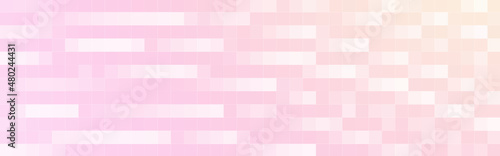 Abstract yellow and pink lines mosaic banner background. Vector illustration. 