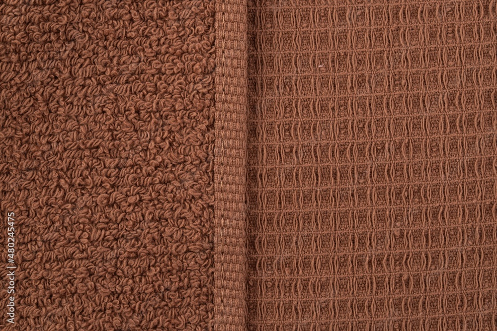 Fototapeta premium colored bath cotton towel, soft terry cloth, texture