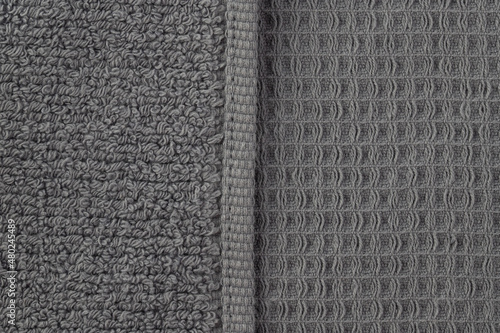 colored bath cotton towel, soft terry cloth, texture