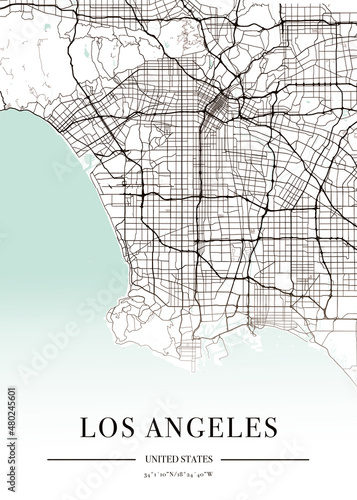 Photography Las Vegas city map poster print