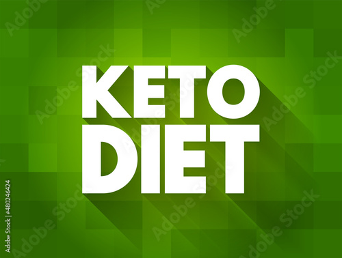 Keto diet, “Ketogenic” is a term for a low-carb diet. Get more calories from protein and fat and less from carbohydrates, text concept for presentations and reports