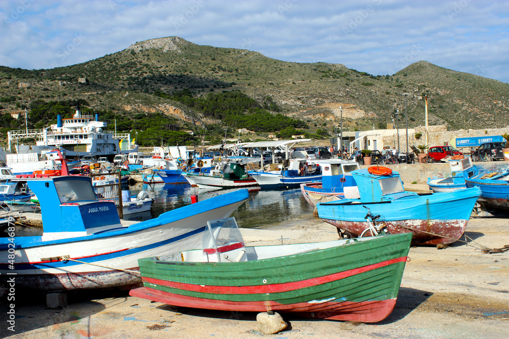 fishing boats on the coast of island