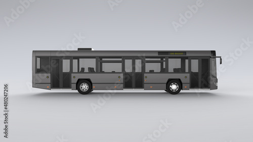 3d rendering mock up bus