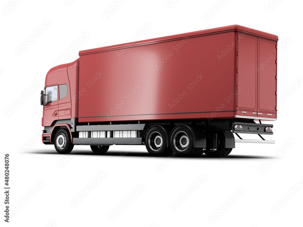 3d rendering mock up lorry