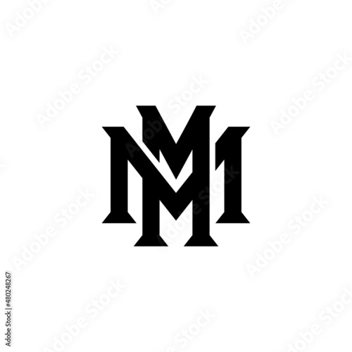 MM or M initial letter logo design vector. photo