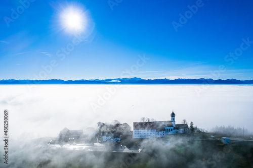 view from the Hohenpeissenberg - bavaria photo