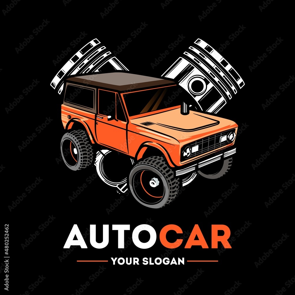 Billboard for the car service.The car and dealer logo designs.Autocar, car wash, automotive logo designs inspiration.