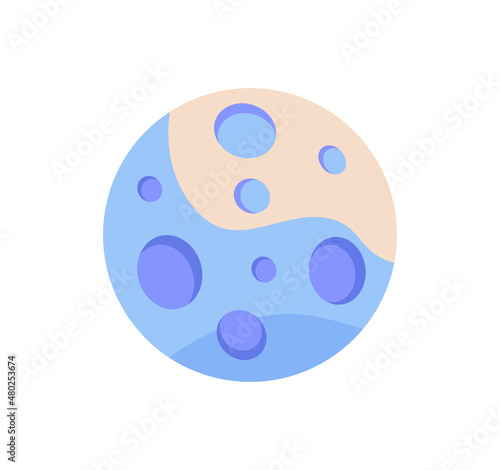 White planet with craters
