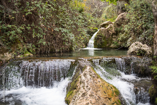 Waterfall in the town of Letur, south of the province of Albacete, Spain, charco pataco photo