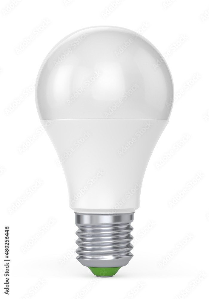 LED energy saving lamp on white background LED energy saving lamp on white background