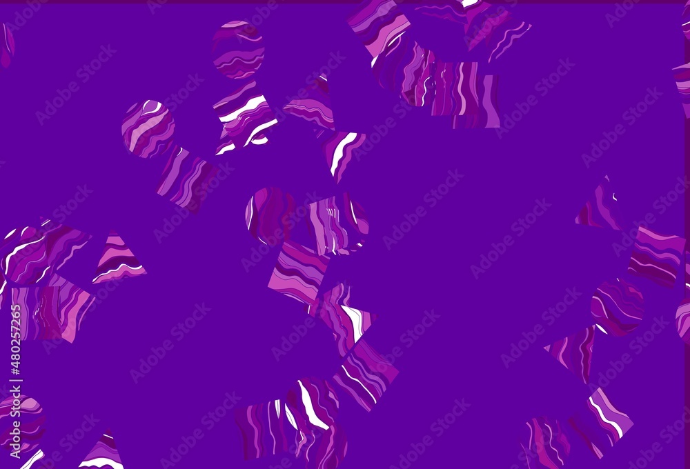Light Purple vector texture in poly style with circles, cubes.