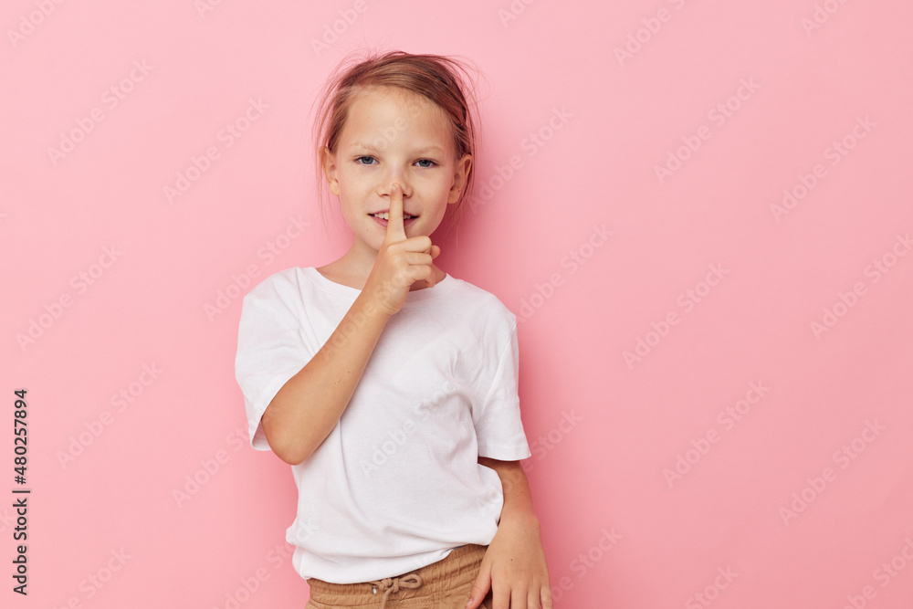 pretty young girl grimace posing fun childhood unaltered pretty young girl grimace posing fun childhood unaltered