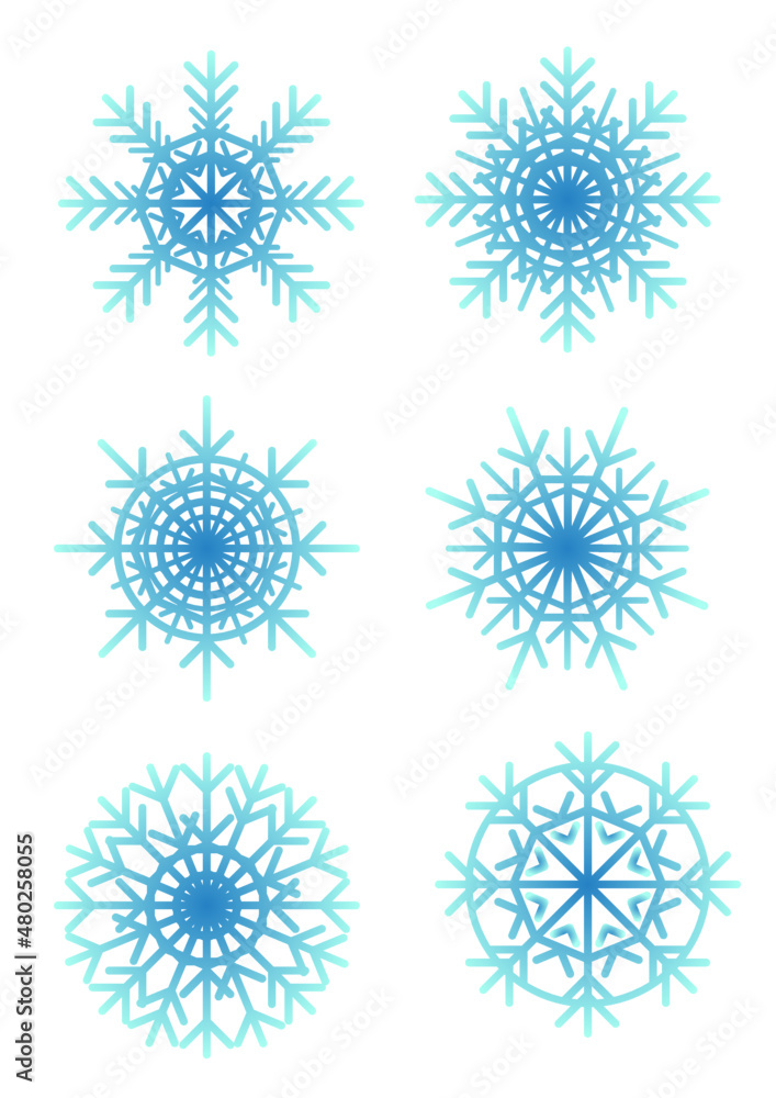 Blue snowflakes Blue snowflakes