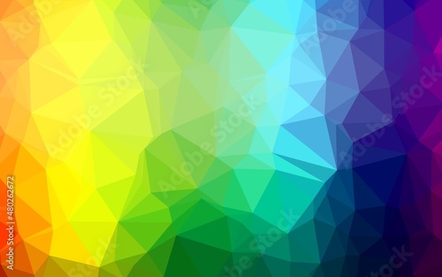 Light Multicolor  Rainbow vector abstract polygonal cover.
