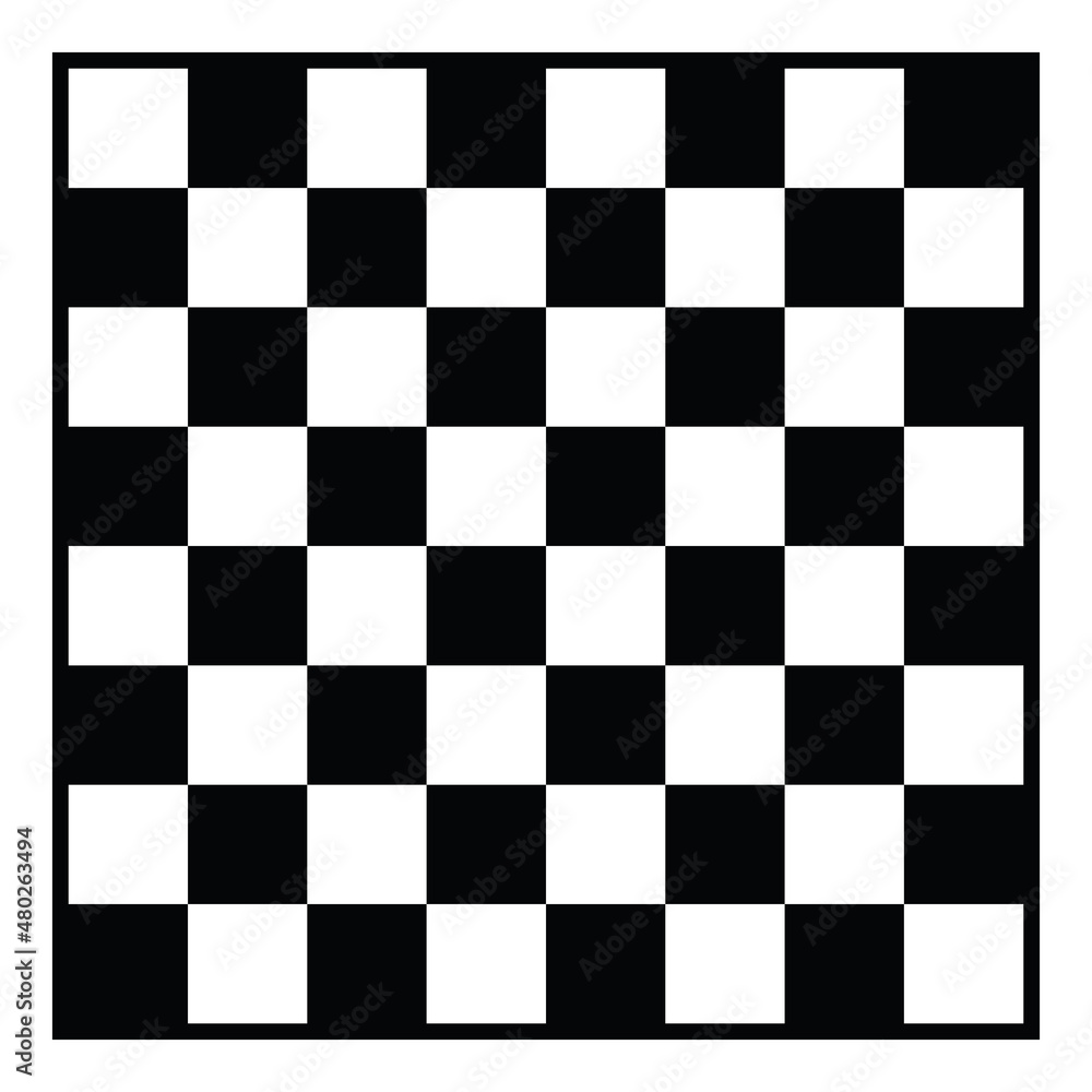 Fototapeta premium black and white chessboard with edge numbers and letters