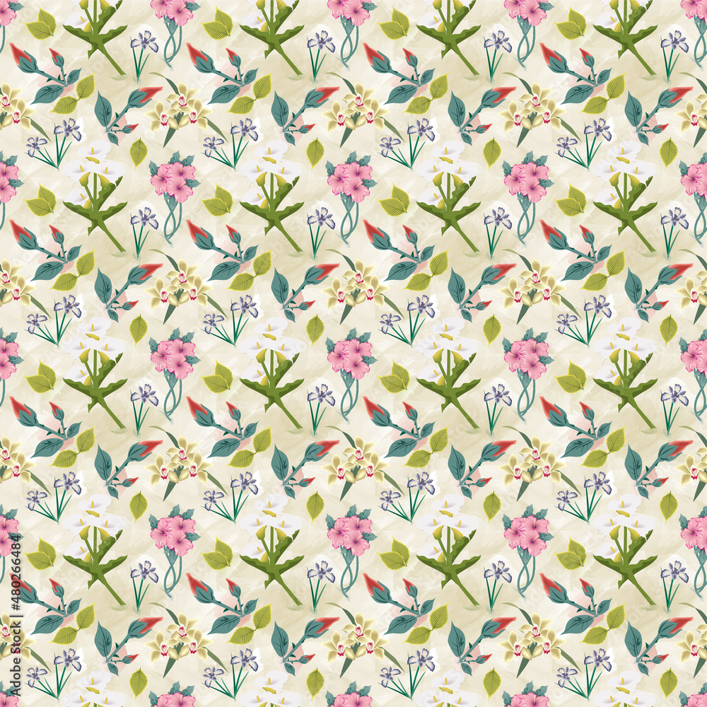 seamless flower pattern background. for all kinds of print, fabric, book cover, surface and web use seamless flower pattern background. for all kinds of print, fabric, book cover, surface and web use