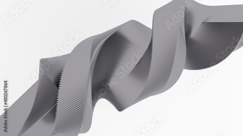 Wallpaper Mural abstract modern geometric figure metal 3d render Torontodigital.ca