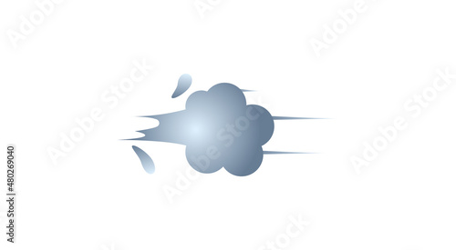 Dashing away icon isolated vector illustration on white background