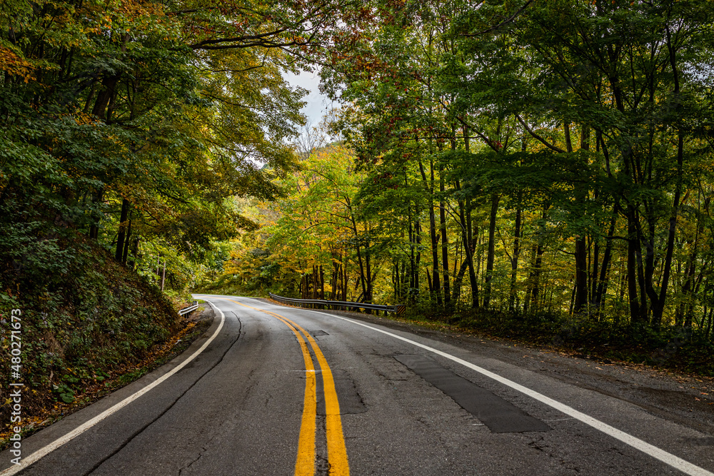 Fototapeta premium Winding Country Road in West Virginia