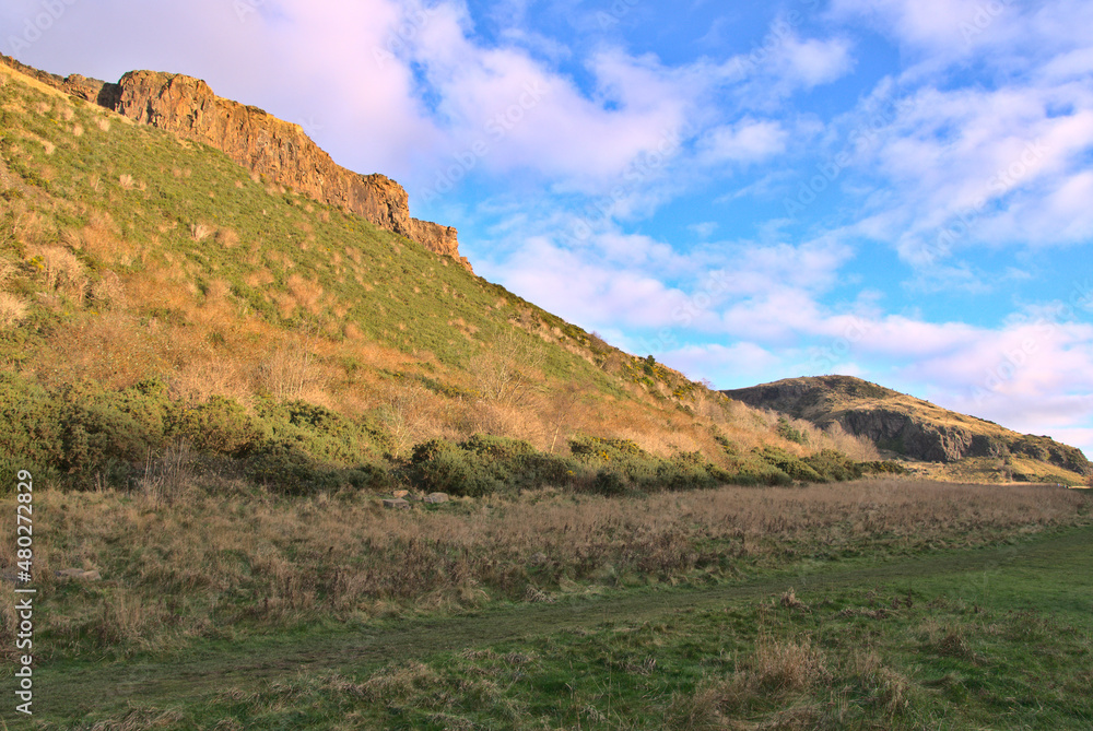 Mountains at Hollyrood Park in Edinburgh, Scotland Mountains at Hollyrood Park in Edinburgh, Scotland