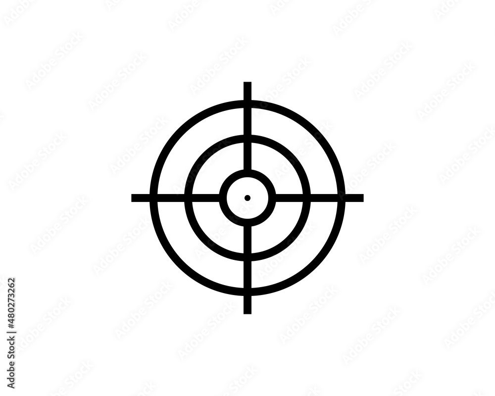 Aim outline icon isolated. Symbol, logo illustration for mobile concept, web design and games. Aim outline icon isolated. Symbol, logo illustration for mobile concept, web design and games.
