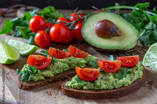 Avocado and tomato toast