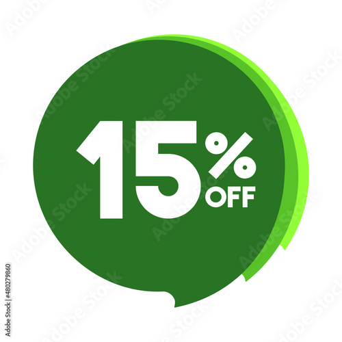 off sale green balloon in a white background