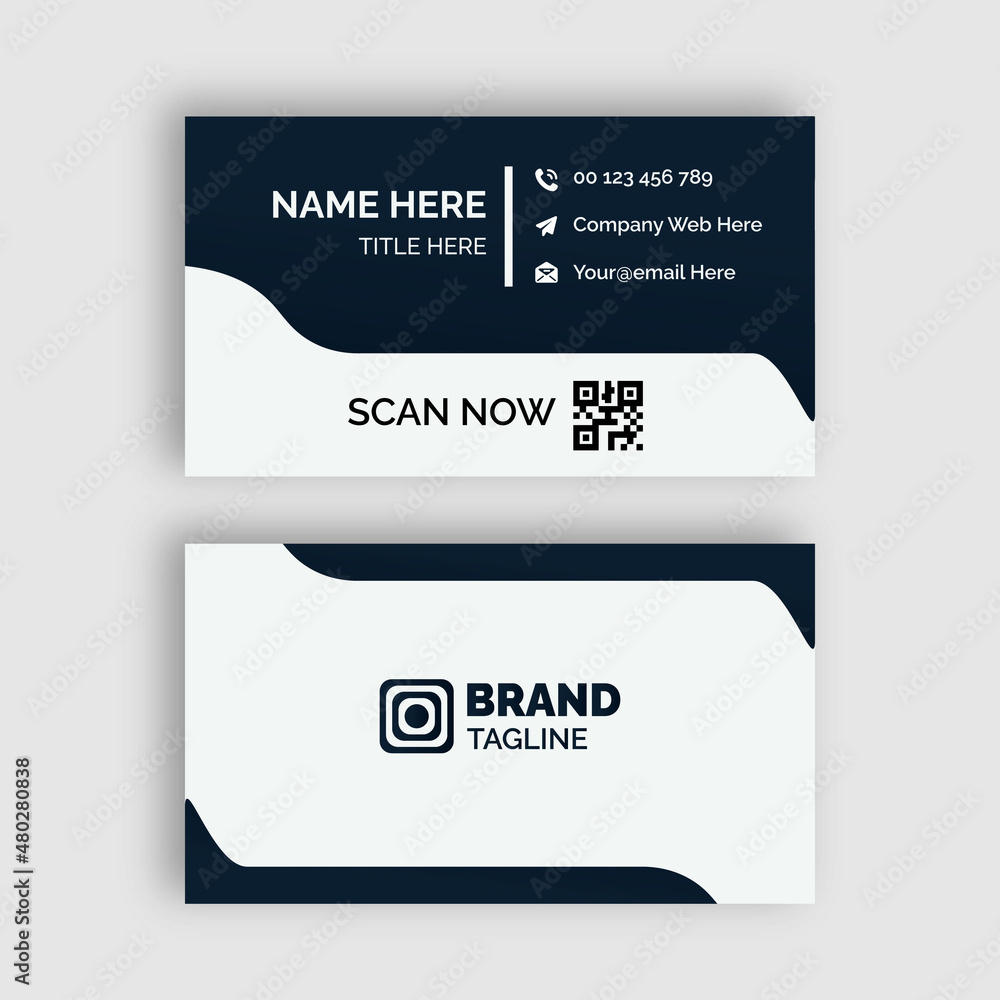 Obraz premium simple, clean, minimal, professional, minimal, modern business card design template
